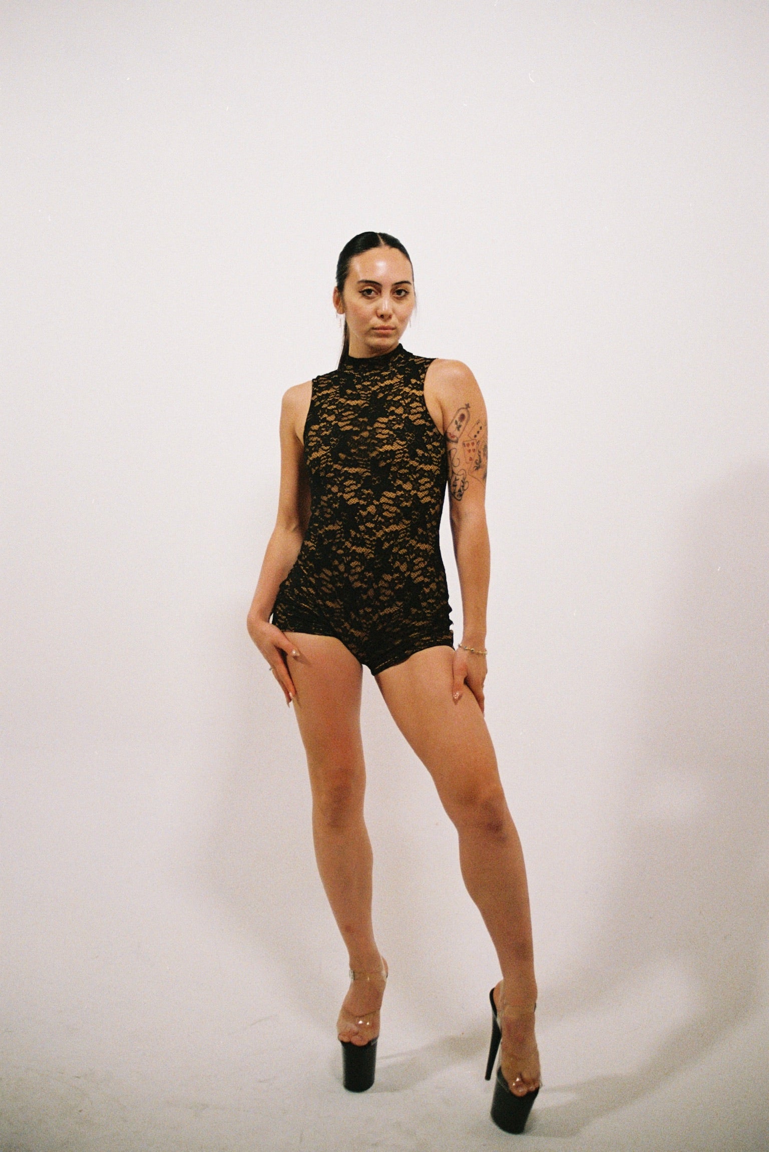 Medusa Black Lace One-Piece Playsuit